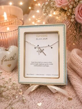 Silver Plated Cross Necklace